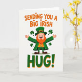 Irish Leprechaun Hugs St Patricks Card カード (黄色い花)