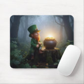 Irish Leprechaun In a Misty Forest マウスパッド (マウス)
