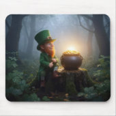 Irish Leprechaun In a Misty Forest マウスパッド (正面)