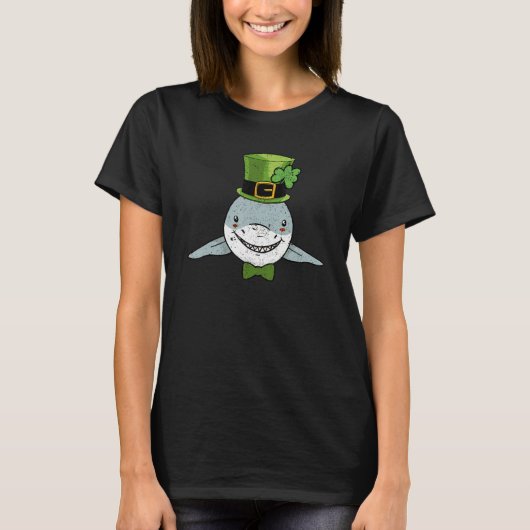 Irish Leprechaun Shark Shamrock St Patricks Day An Tシャツ (正面)
