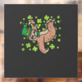 Irish Leprechaun Sloth Shamrock St Patricks Day An ウィンドウサイン (シート2)