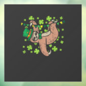 Irish Leprechaun Sloth Shamrock St Patricks Day An ウィンドウサイン (シート3)