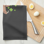 Irish Leprechaun Sloth Shamrock St Patricks Day An キッチンタオル (四つ折り)