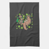 Irish Leprechaun Sloth Shamrock St Patricks Day An キッチンタオル (縦)