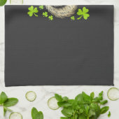 Irish Leprechaun Sloth Shamrock St Patricks Day An キッチンタオル (折り畳み)