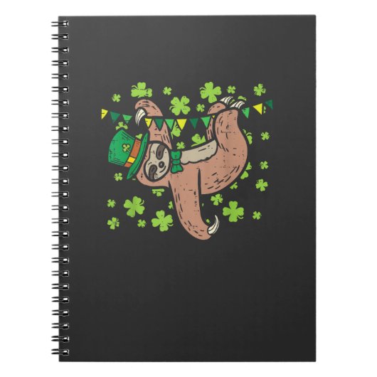 Irish Leprechaun Sloth Shamrock St Patricks Day An ノートブック (正面)
