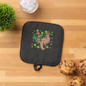 Irish Leprechaun Sloth Shamrock St Patricks Day An 鍋敷き (トップダウン)