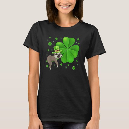 Irish Leprechaun Sloth Shamrock St Patricks Day An Tシャツ (正面)