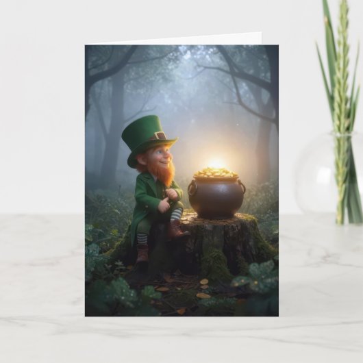 Irish Leprechaun with a Pot of Gold カード (正面)