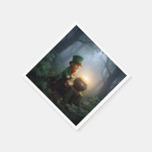 Irish Leprechaun with a Pot of Gold スタンダードカクテルナプキン (角)