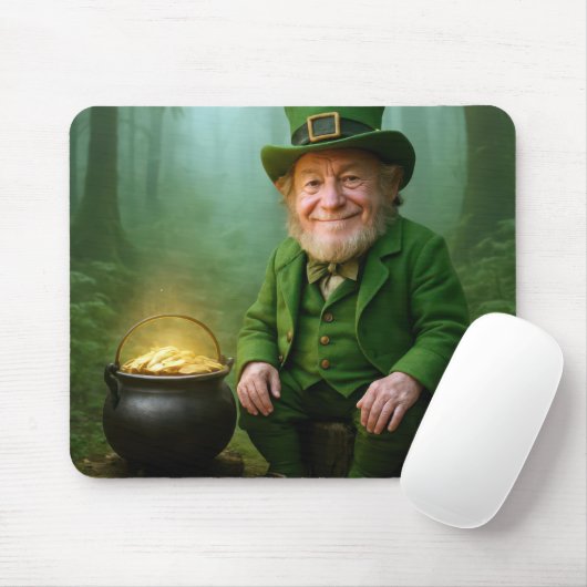 Irish Leprechaun with a Pot of Gold マウスパッド (マウス)