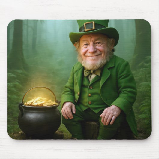 Irish Leprechaun with a Pot of Gold マウスパッド (正面)
