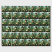 Irish Leprechaun with a Pot of Gold ラッピングペーパー (フラット)