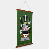 Irish Lill Coat of Arms Family Crest 吊り下げ型タペストリー (傾斜あり)