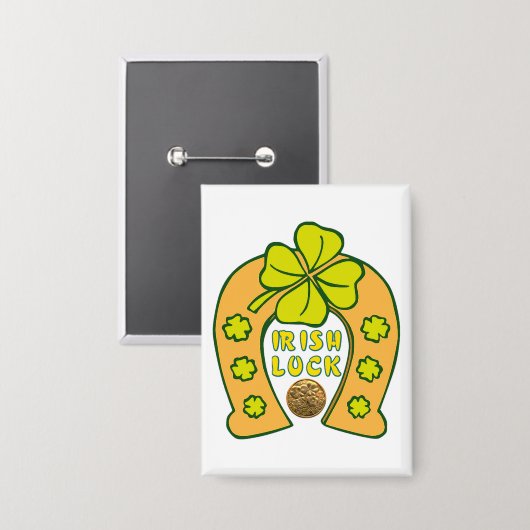 irish luck 缶バッジ (正面/裏面)