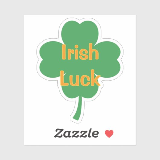 Irish Luck Four-Leaf Clover St Patrick's Day シール (シート)