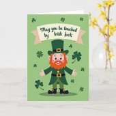 Irish Luck Leprechaun Card カード (黄色い花)