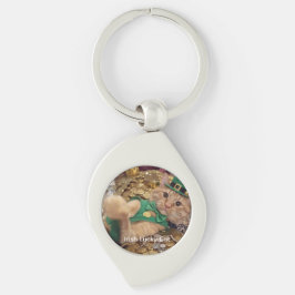 Irish Lucky Cat Photo Humor Metal Keychain キーホルダー