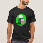 Irish lucky shamrock with beer mug St Patrick's Da Tシャツ (正面)