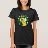 Irish lucky shamrock with beer mug St Patricks Day Tシャツ (正面)