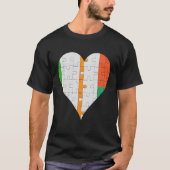 Irish Malagasy Flag Heart Tシャツ (正面)