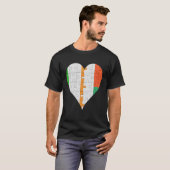 Irish Malagasy Flag Heart Tシャツ (正面フル)