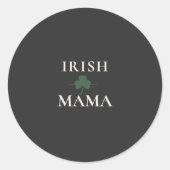Irish Mama Shamrock  ラウンドシール (正面)