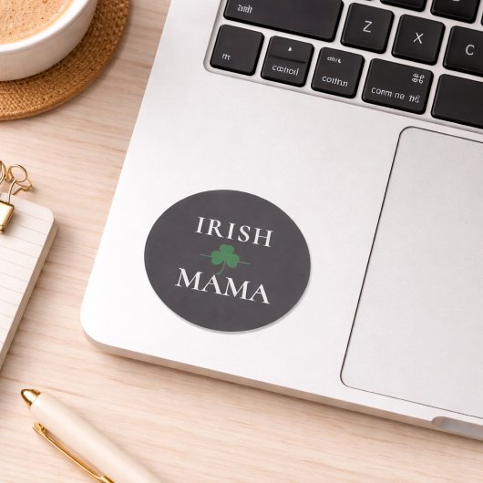 Irish Mama Shamrock  ラウンドシール