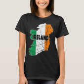 Irish Map Flag Souvenir Distressed Ireland Men Wom Tシャツ (正面)