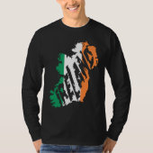 Irish Map Word Ireland Flag Colour Letters Tシャツ (正面)
