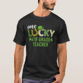 Irish Matching One Lucky 4th Grade Teacher St Patr Tシャツ (正面)