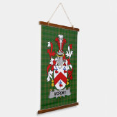 Irish McRory or McCrory Coat of Arms Family Crest 吊り下げ型タペストリー (傾斜あり)
