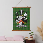 Irish McWorth or MacWorth Coat of Arms Family Cres 吊り下げ型タペストリー (寝室)