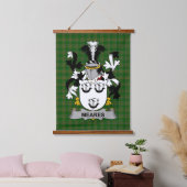 Irish Meares Coat of Arms Family Crest 吊り下げ型タペストリー (寝室)