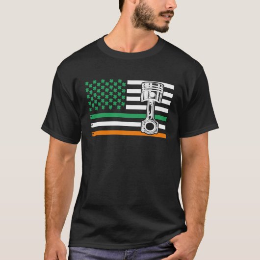 Irish Mechanic  Machinist  St Patricku2019s Day Tシャツ (正面)