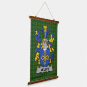 Irish Meller Coat of Arms Family Crest 吊り下げ型タペストリー (傾斜あり)