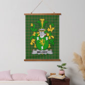 Irish Melody or O_Moledy Coat of Arms Family Crest 吊り下げ型タペストリー (寝室)