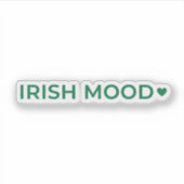 Irish Mood Modern Minimalist Wide Text Sticker シール (正面)