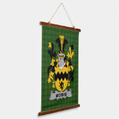 Irish Morris Coat of Arms Family Crest 吊り下げ型タペストリー (傾斜あり)