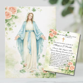 Irish Mother Mary Catholic Funeral Memorial  名刺