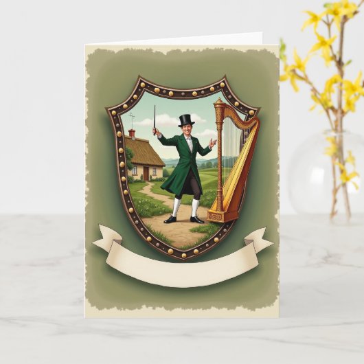 Irish Music Celebration Card カード (黄色い花)