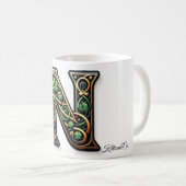 Irish N Monogram Coffee Mug コーヒーマグカップ (正面右)