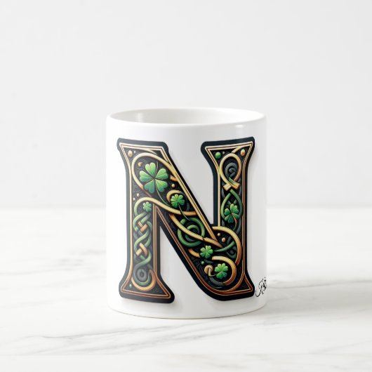 Irish N Monogram Coffee Mug コーヒーマグカップ (中央)