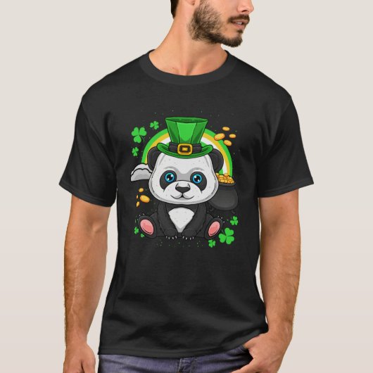 Irish Panda Bear Cute St Patrick s Day St Paddys D Tシャツ (正面)