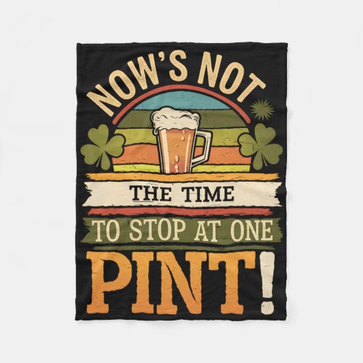 Irish Patty's Green St Paddy Funny Saint Patricks  フリースブランケット (正面)