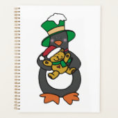 Irish Penguin Holding Christmas Teddy Bear プランナー手帳 (正面)