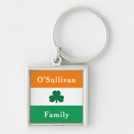 Irish Personalized Family Name Ireland Flag キーホルダー
