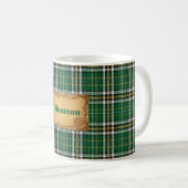 Irish Plaid St. Patrick's Day コーヒーマグカップ (正面右)