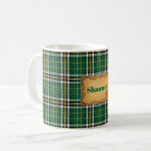Irish Plaid St. Patrick's Day コーヒーマグカップ (正面左)