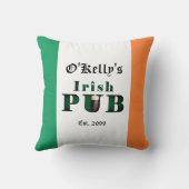 Irish Pub Bar Tavern Throw Pillow クッション (裏面)